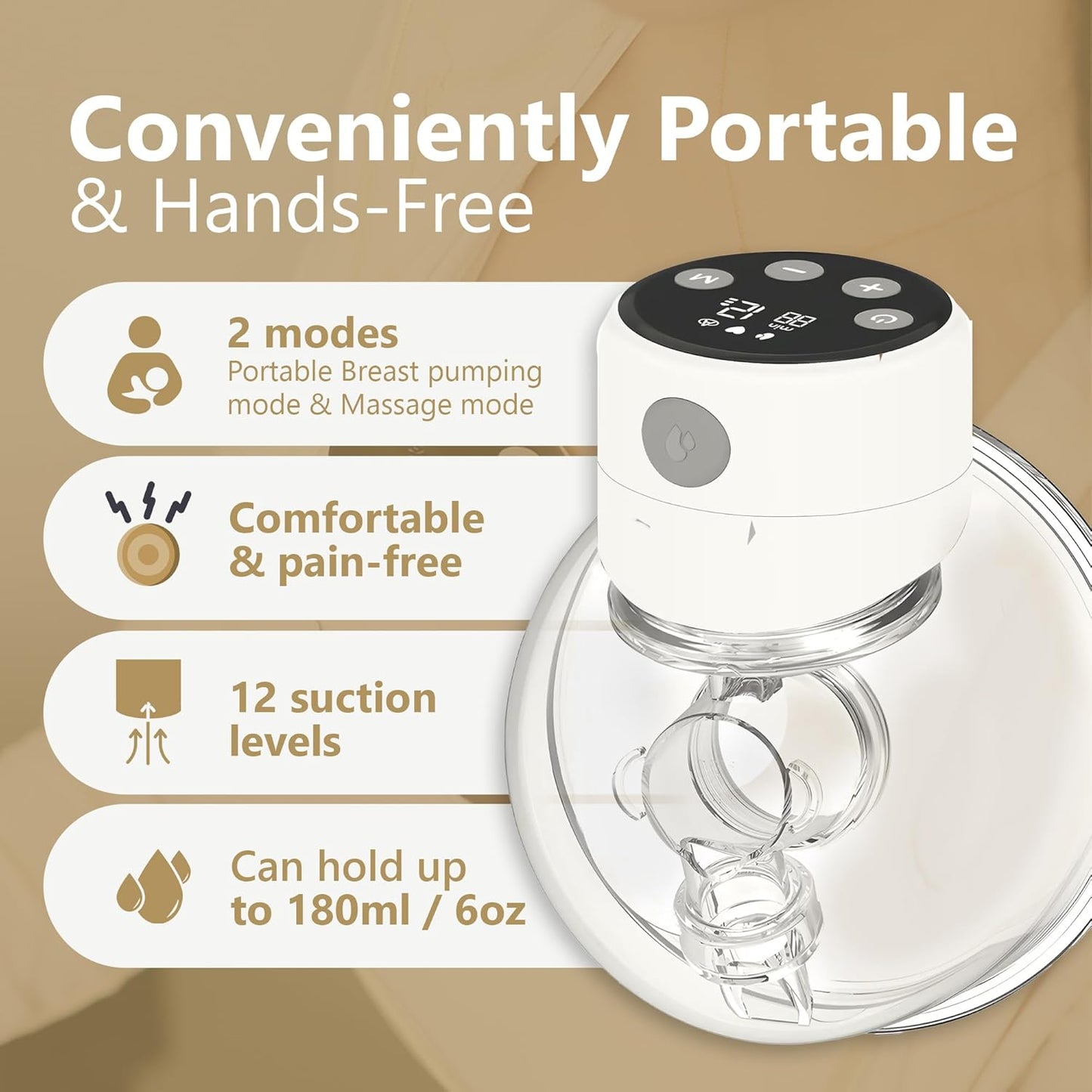 BIRTH Electric Single Breast Pumps Hands-Free S12A,