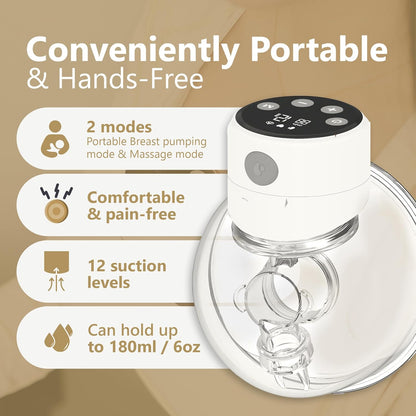 BIRTH Electric Single Breast Pumps Hands-Free S12A,